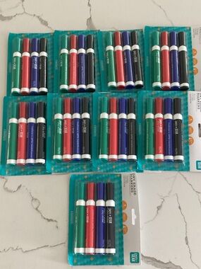 9 pack of 4 Dry Erase Marker Set - Assorted Colors